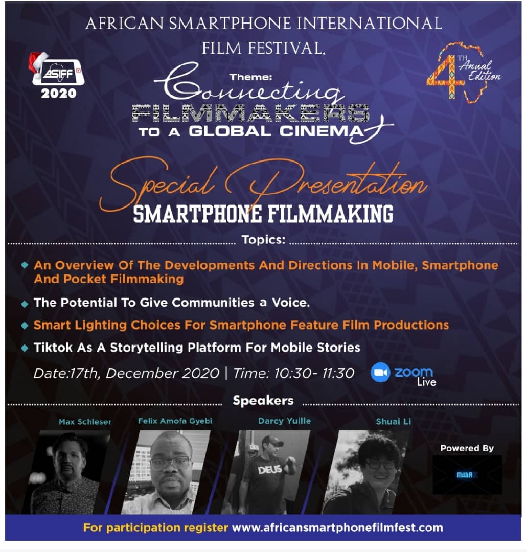 Smartphone filmmaking presentation - African Smartphone International Film Festival